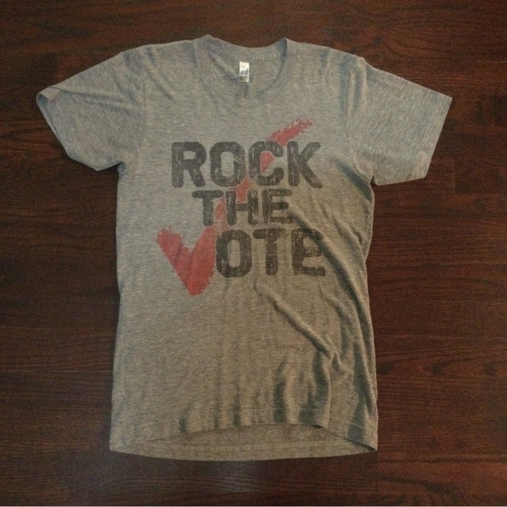 Gray Graphic Tee - Rock the Vote